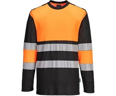 Gero matomumo PORTWEST PW312 1 klasės sportiniai marškinėliai, Dydis: XXL, Pw spalvos: Oranžinis/Juodas