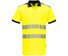 Gero matomumo PORTWEST PW317 polo marškinėliai trumpomis rankovėmis, Dydis: L, Pw spalvos: Oranžinis/Juodas