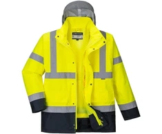 Gero matomumo PORTWEST S471 4 viename kontrastinga kelininko striukė, Dydis: L, Pw spalvos: Oranžinis/Navy
