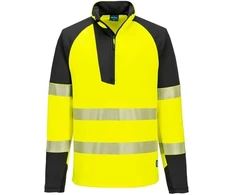 Gero matomumo sportinis PORTWEST T172 džemperis su 1/4 užtrauktuku, Dydis: 4XL, Pw spalvos: Oranžinis/Juodas