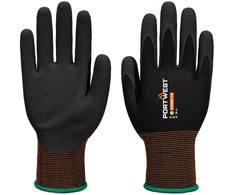 Latekso PORTWEST A373 šiurkščios pirštinės, Dydis: S, Pw spalvos: Juodas