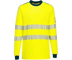 Liepsnai atsparūs gero matomumo sportiniai marškinėliai Portwest FR701, Dydis: XXXL, Pw spalvos: Geltona/Navy