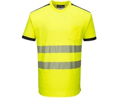 Marškinėliai Portwest T181, Dydis: 4XL, Pw spalvos: Geltona/Juodas