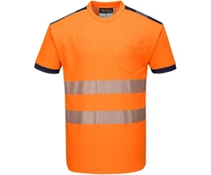 Marškinėliai Portwest T181, Dydis: L, Pw spalvos: Oranžinis/Navy
