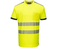 Marškinėliai Portwest T181, Dydis: XXXL, Pw spalvos: Geltona/Navy
