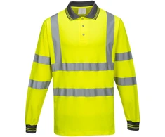 Medvilniniai Polo marškinėliai ilgomis rankovėmis Portwest S271, Dydis: XXXL, Pw spalvos: Geltona