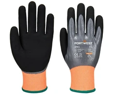 Nitrilo PORTWEST AP51 pirštinės, Dydis: S, Pw spalvos: Pilkas/Juodas