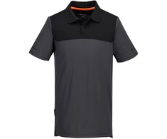Polo marškinėliai PORTWEST EV410 trumpomis rankovėmis, Dydis: 4XL, Pw spalvos: Metal Pilkas