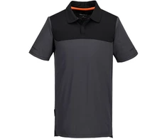 Polo marškinėliai PORTWEST EV410 trumpomis rankovėmis, Dydis: XXXL, Pw spalvos: Metal Pilkas