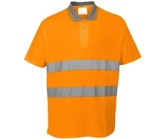 Polo marškinėliai PORTWEST S171, su kontrastine kitos spalvos apykakle, Dydis: 4XL, Pw spalvos: Geltona