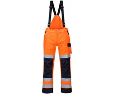 Puskombinezonis apsaugantis nuo lietaus ir elektros iškrovos PORTWEST MV71, Dydis: S, Pw spalvos: Oranžinis/Navy