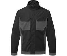 Šiuolaikinis PORTWEST T745 darbo švarkas tinkamas pramoniniam skalbimui, Dydis: XXXL, Pw spalvos: Juodas
