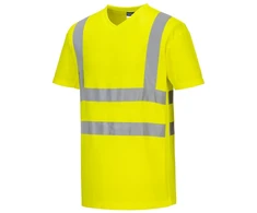 Sportiniai PORTWEST S179 V kaklo marškinėliai su tinkliniais įsiuvais, Dydis: 4XL, Pw spalvos: Oranžinis