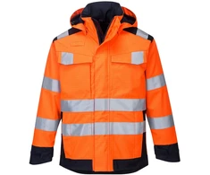 Švarkas nuo lietaus ir elektros iškrovos Portwest MV70, Dydis: XXL, Pw spalvos: Oranžinis/Navy