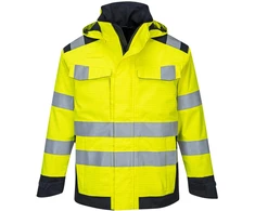 Švarkas nuo lietaus ir elektros iškrovos Portwest MV70, Dydis: S, Pw spalvos: Geltona/Navy