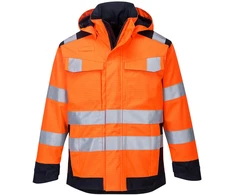 Švarkas nuo lietaus ir elektros iškrovos Portwest MV70, Dydis: XXL, Pw spalvos: Oranžinis/Navy