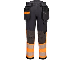 Tamprios kelnės su kišenėmis Portwest EV442, Dydis: 34, Pw spalvos: Oranžinis/Metal Pilkas Tall