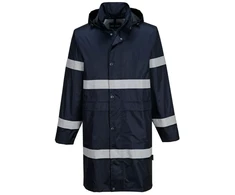 Vandeniui atspari PORTWEST F437 ilga striukė nuo lietaus (100cm), Dydis: 5XL, Pw spalvos: Juodas