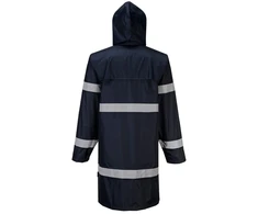 Vandeniui atspari PORTWEST F437 ilga striukė nuo lietaus (100cm), Dydis: 5XL, Pw spalvos: Juodas