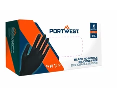 Vienkartinės nitrilinės PORTWEST A930 HD pirštinės (100 vnt.), Dydis: L, Pw spalvos: Oranžinis