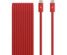 Beats 240W USB-C to USB-C Braided Cable (3 m ) - Rapid Red - MHX94ZM/A