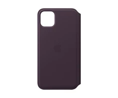 Apple iPhone 11 Pro Max odinis atverčiamas dėklas - Baklažano spalvos