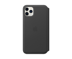 Apple iPhone 11 Pro Max odinis atverčiamas dėklas - Juodas