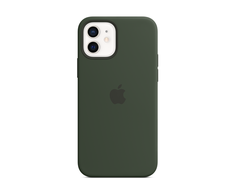 Apple iPhone 12, 12 Pro Silikoninis dėklas su MagSafe, Žalias (Cyprus Green)