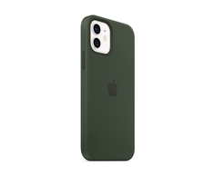 Apple iPhone 12, 12 Pro Silikoninis dėklas su MagSafe, Žalias (Cyprus Green)