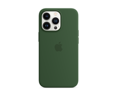 Apple iPhone 13 Pro Silikoninis dėklas su MagSafe, Žalias (Clover)