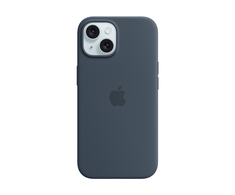 iPhone 15 Silicone Case with MagSafe - Storm Blue