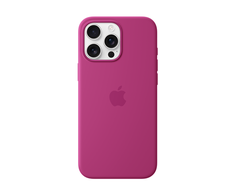 Apple iPhone 16 Pro Max Silikoninis dėklas with MagSafe - Fuchsia