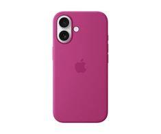 Apple iPhone 16 Silikoninis dėklas with MagSafe - Fuchsia