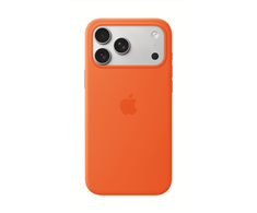 Apple iPhone 17 Pro Max Silikoninis dėklas with MagSafe – Oranžinis