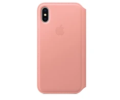 Apple iPhone X odinis atverčiamas dėklas - Rožinis (Soft Rožinė)