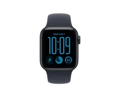 Apple Watch SE 3 GPS 40mm Midnight Aluminium Case with Navy Blue Sport Band - S/M - MJKY4ET/A