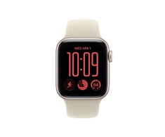 Apple Watch SE 3 GPS + Cellular 40mm Starlight Aluminium Case with Sand Sport Band - S/M - MJLC4ET/A