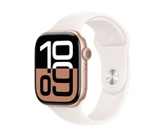 Išmanusis laikrodis Apple Watch Series 10 GPS + Cellular 46mm Rose Gold Aliuminio dėklas su šviesiai skaistalais sportine apyranke – S/M