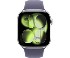 Apple Watch Series 11 GPS 42mm Silver Aluminium Case with Purple Fog Sport Band - M/L - MEU74ET/A