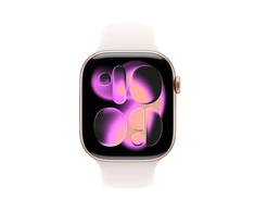 Apple Watch Series 11 GPS 46mm Rose Gold Aluminium Case with Light Blush Sport Band - S/M - MEV64ET/A