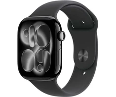 Apple Watch Series 11 GPS 46mm Jet Black Aluminium Case with Black Sport Band - M/L - MEUX4ET/A