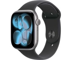Apple Watch Series 11 GPS 46mm Space Grey Aluminium Case with Black Sport Band - S/M - MEV04ET/A