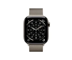 Apple Watch Series 11 GPS + Cellular 42mm Natural Titanium Case with Natural Milanese Loop - MF8P4ET/A