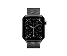 Apple Watch Series 11 GPS + Cellular 42mm Slate Titanium Case with Slate Milanese Loop - MF8U4ET/A
