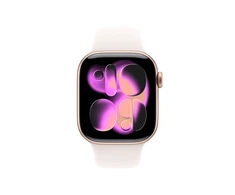 Apple Watch Series 11 GPS + Cellular 42mm Rose Gold Aluminium Case with Light Blush Sport Band - S/M - MF8E4ET/A