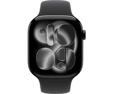 Apple Watch Series 11 GPS + Cellular 42mm Jet Black Aluminium Case with Black Sport Band - S/M - MF834ET/A