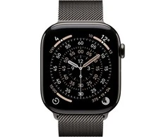 Apple Watch Series 11 GPS + Cellular 42mm Slate Titanium Case with Slate Milanese Loop - MF8U4ET/A