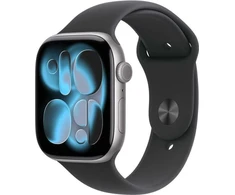 Apple Watch Series 11 GPS + Cellular 46mm Space Grey Aluminium Case with Black Sport Band - S/M - MFC94ET/A