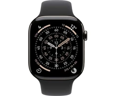 Apple Watch Series 11 GPS + Cellular 46mm Slate Titanium Case with Black Sport Band - M/L - MFD24ET/A
