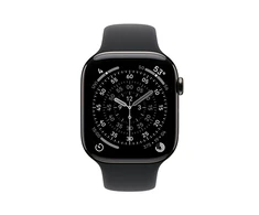 Apple Watch Series 11 GPS + Cellular 46mm Slate Titanium Case with Black Sport Band - M/L - MFD24ET/A